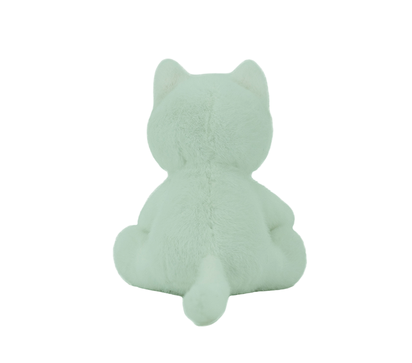 Crouching White Cat (GDL24019-2D)