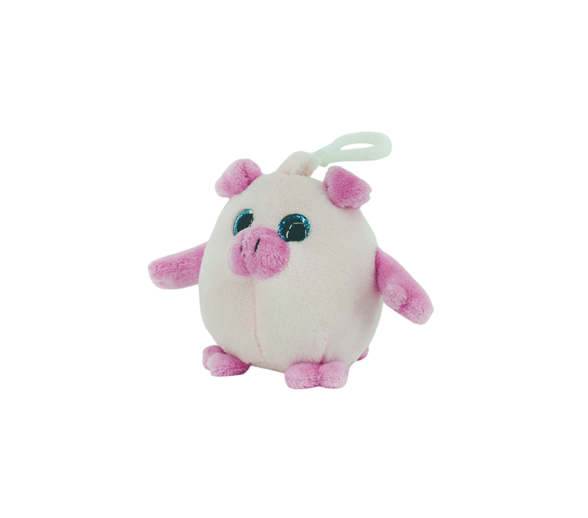 Palmful Plush Pig W/Keyholder